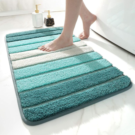 Perlerare - Non-Slip Bath Mat, Extra Soft Bathroom Rug, Machine Washable, Water Absorbent, 40 x 60 cm, Green