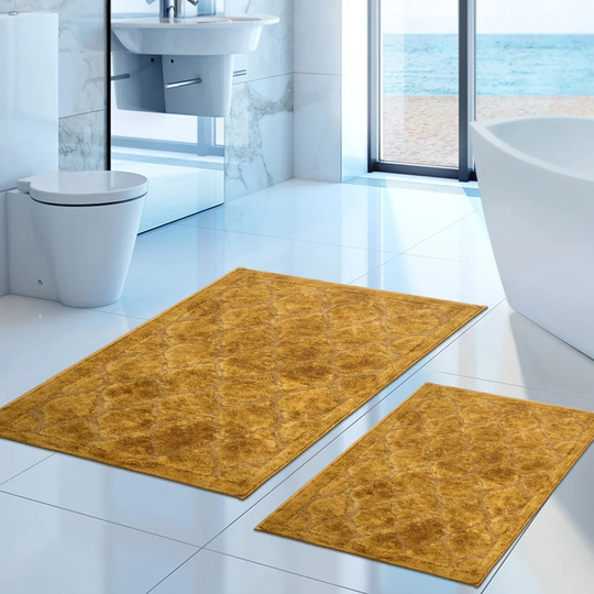 Owasso 2 Piece Rectangle Non-Slip Bath Mat Set