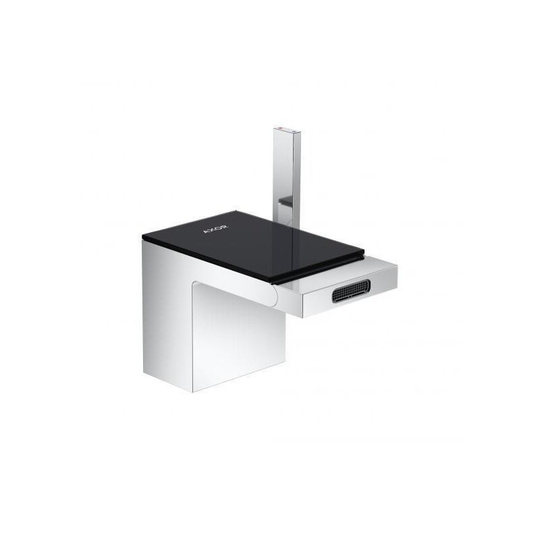 Axor - MyEdition- Single lever bidet mixer, with chrome/black glass waste (47210600)