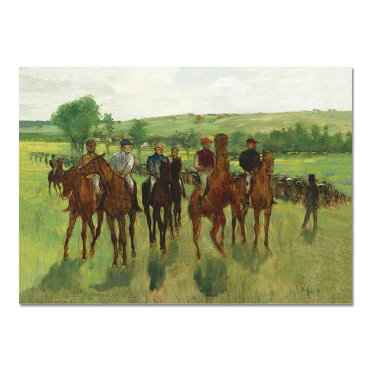 August Grove - Quadro - Edgar Degas - I Cavallerizzi - Vetro Acrilico - 140X100 - Pronto Da Appendere - Quadri Moderni Per La Casa