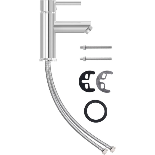 Bathroom Basin Faucet Chromed Finish 130x176 mm Vidaxl Silver