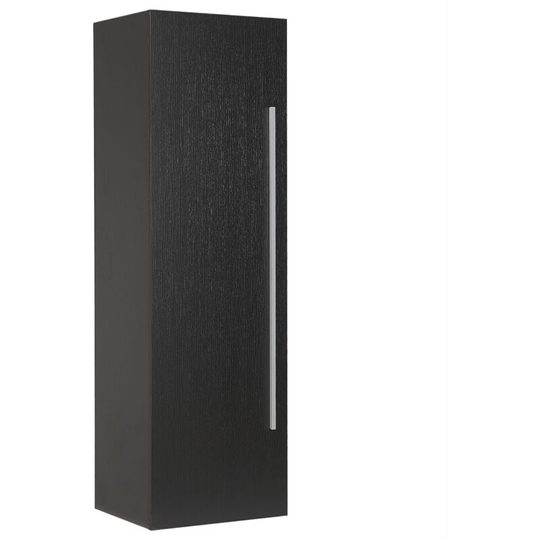Beliani - Modern Wooden Wall-Mounted Cabinet Black Bathroom Storage Mataro - Black