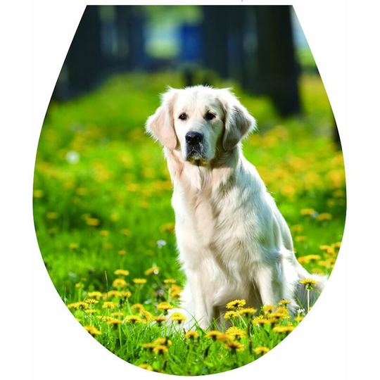 Dog' wc Seat Sticker Toilet Lid Cover Bathroom Art 32x38cm
