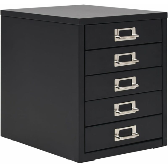 Vidaxl - Filing Cabinet with 5 Drawers Metal 28x35x35 cm Black Black