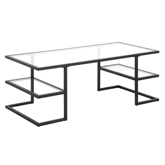 Thames Floor Shelf Coffee Table with Storage