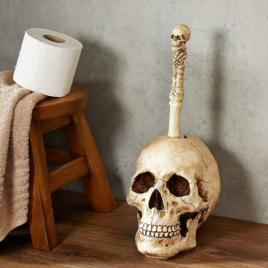 Skull Toilet Brush Dimensions: 20.5 x 5.5 x 40.5cm