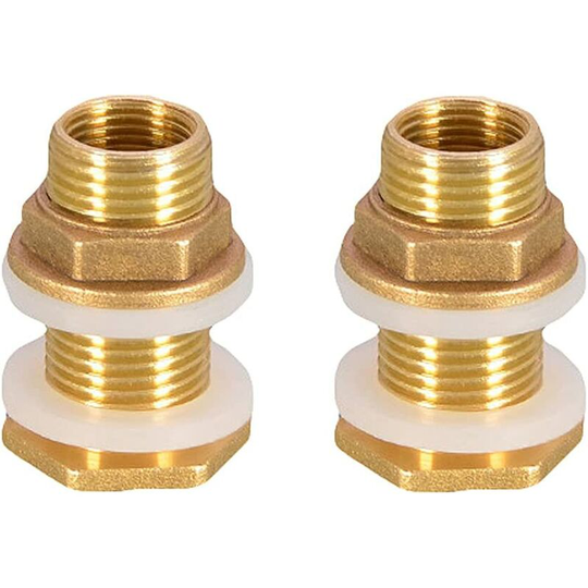 2 Pcs Water Grommets 4.2cm 1/2' Brass Water Connector For Faucet/Barrel Faucet/Rainwater Tanks