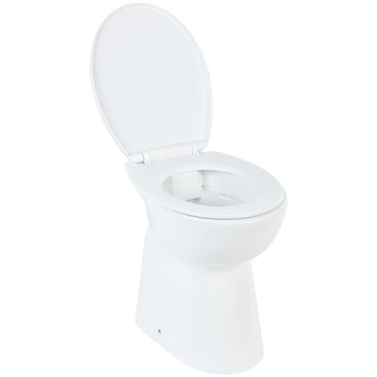 Vidaxl - High Rimless Toilet Soft Close 7 cm Higher Ceramic White White
