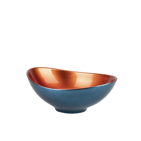 Lacquer Pink Purple Ceramic Bowl 30X24X12 Cm