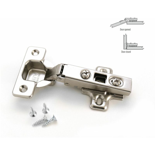 Kitchen Cabinet Cupboard Wardrobe 35mm Clip-On Door Hinge Full Overlay - Without Euro Screw