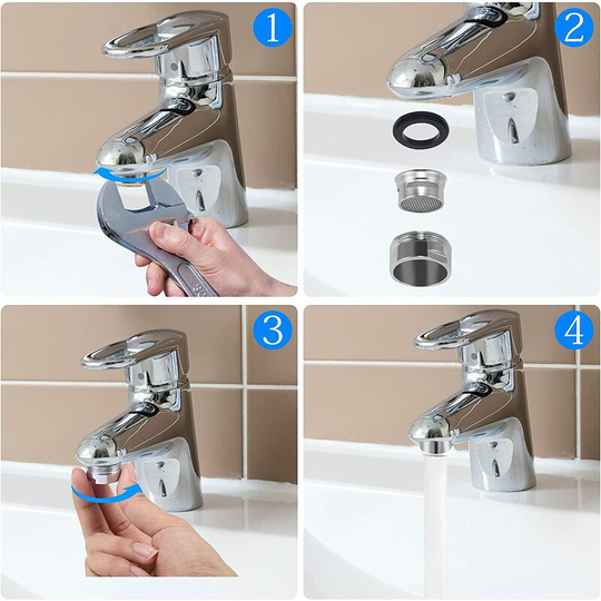 3 Pieces Water Saving Faucet Filter Faucet Accessories Diffuser Faucet Filter with Seal For Kitchen and Bathroom