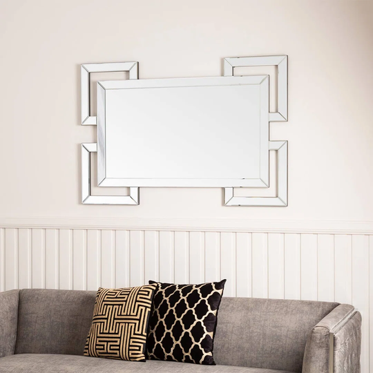 Angarano Wood Framed Wall Mounted Accent Mirror in White