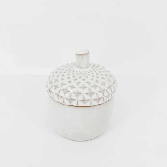Reactive Glaze Ceramic Acorn Pot Tealight Holder 11.7Cm
