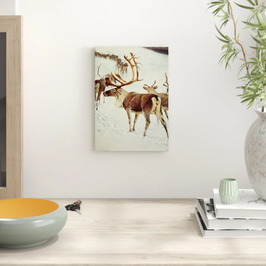 'Vintage Skandinavian Reindeer' by W Kuhnert Graphic Art
