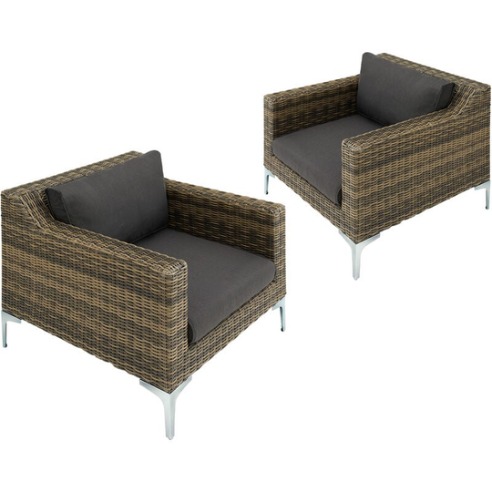 Modular rattan garden furniture Villanova - garden furniture, rattan garden furniture, outdoor patio furniture - Set 5 - 2-seater (2x armchair)