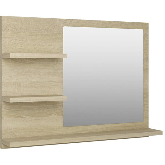 Vidaxl - Bathroom Mirror Sonoma Oak 60x10.5x45 cm Engineered Wood Brown