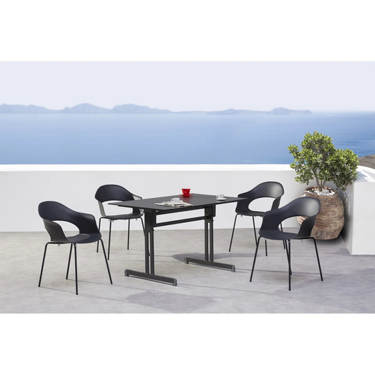 5 piece Luna/Bodega 120 x 80cm Anthracite Garden Furniture Set