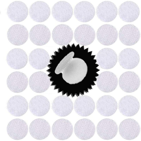400 pcs Double Sided Hook Loop Dots Adhesive Sticky Back Coins Self Adhesive Fastener Interlocking Tape for Couch Cushions,Carpet, Stair Treads