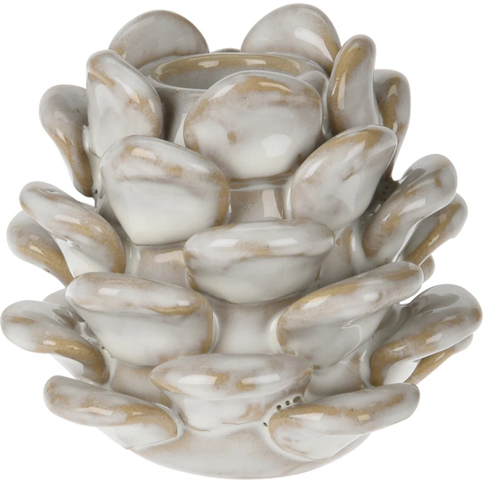 Ceramic Pinecone Candle Holder 8.5Cm