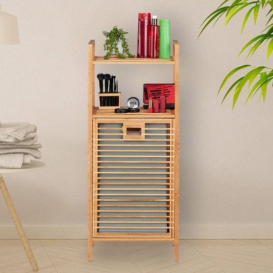 Bamboo Cabinet Laundry Bin