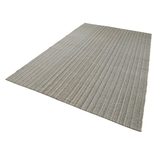 Eads Hand-Knotted Cotton/Wool Grey Rug
