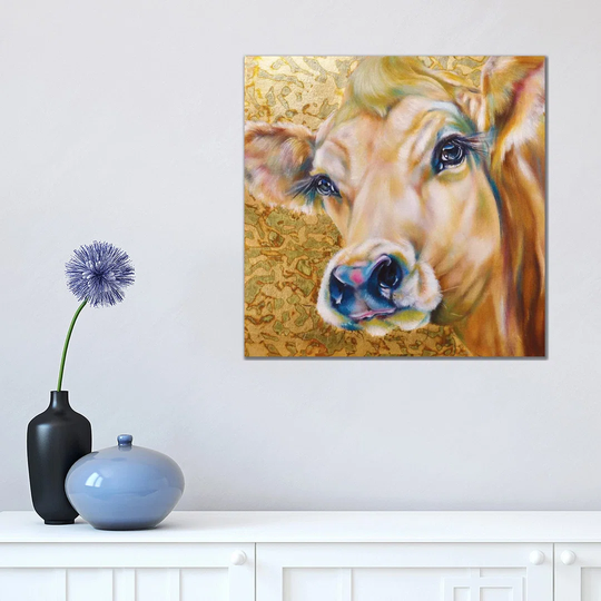 Camo Cow3 by Carol Gillan - Painting on Canvas