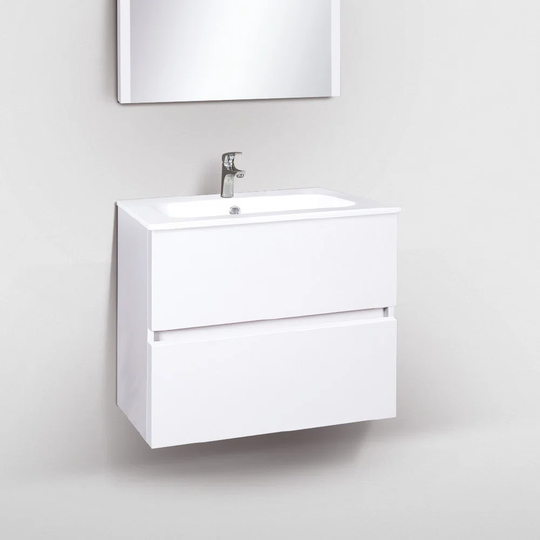 Elois White 600mm Wall Mounted Single Vanity Unit
