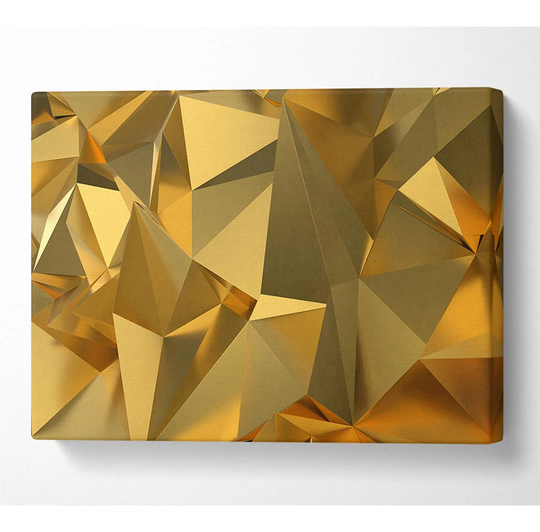Gold Triangles Closeup - Wrapped Canvas Graphic Art