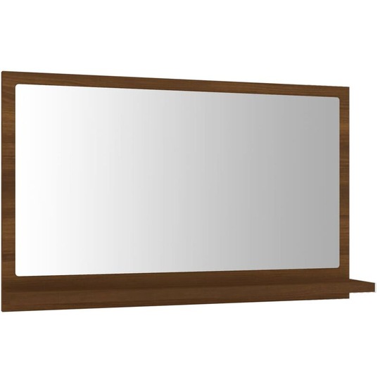 Bathroom Mirror Brown Oak 60x10.5x37 cm Engineered Wood vidaXL - Brown