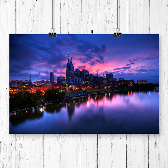 'Nashville Tennessee Skyline USA' Graphic Art