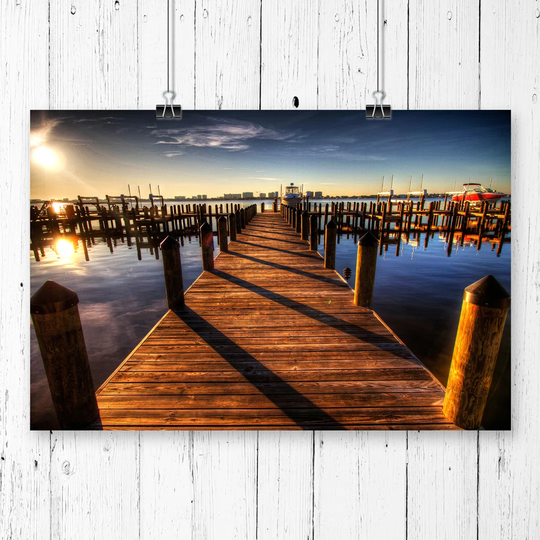 "Seascape Pier Jetty Sea" Graphic Art