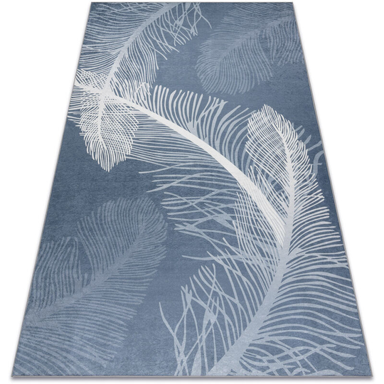 Andre 1148 washing carpet Feathers, vintage anti-slip - blue blue 160x220 cm