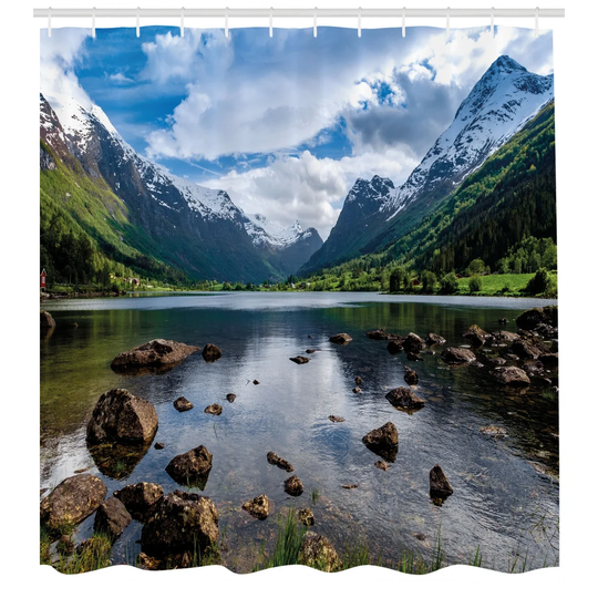 Bella-Rae Polyester Shower Curtain Set
