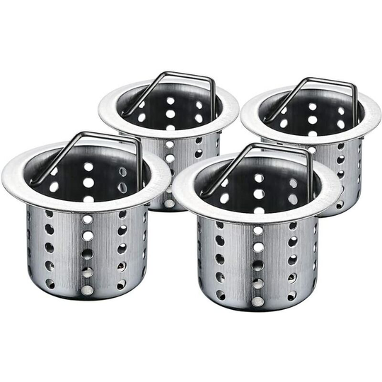 Bath Strainer, Stainless Steel Hair Strainer for Tub Sink Drain Pipe (4 Pack)
