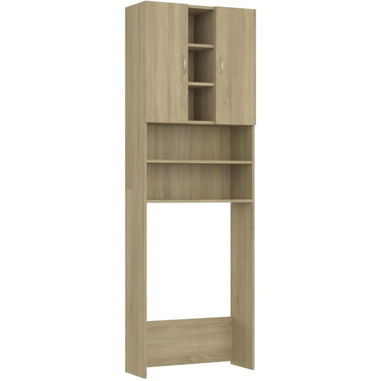 Washing Machine Cabinet Sonoma Oak 64x25.5x190 cm Vidaxl sonoma oak