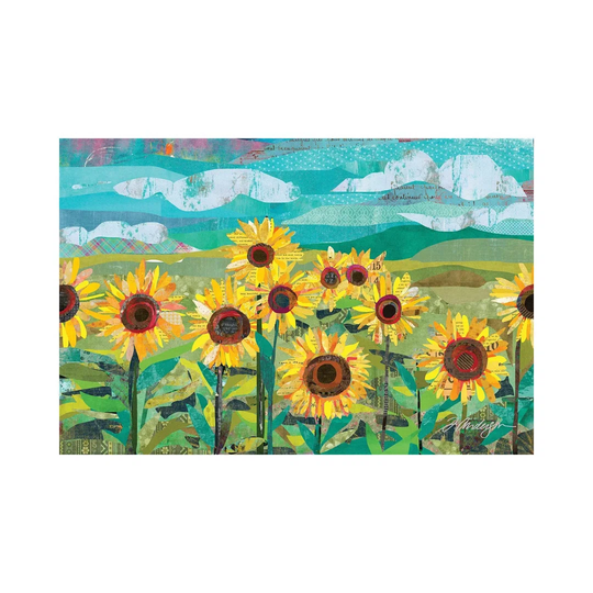 Sunflowers At Dusk