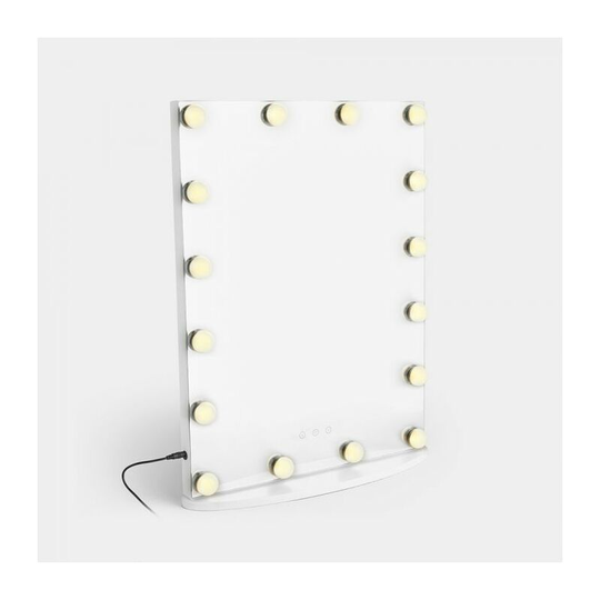 Btfy - Hollywood Mirror with Lights - Large Slimline Vanity Mirror for Dressing Table, 16 led Light Up Mirror, Wall Mounted or Free Standing