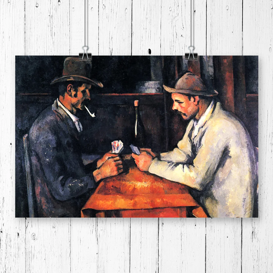'The Card Players' by Paul Cezanne Painting Print