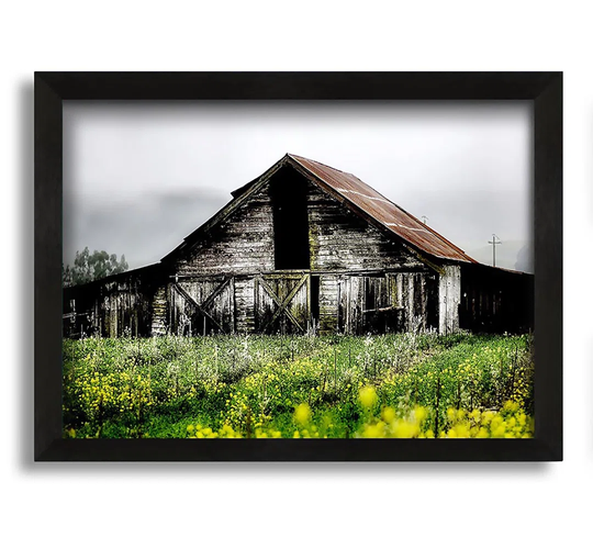 Old Barn - Picture Frame Photograph on Canvas