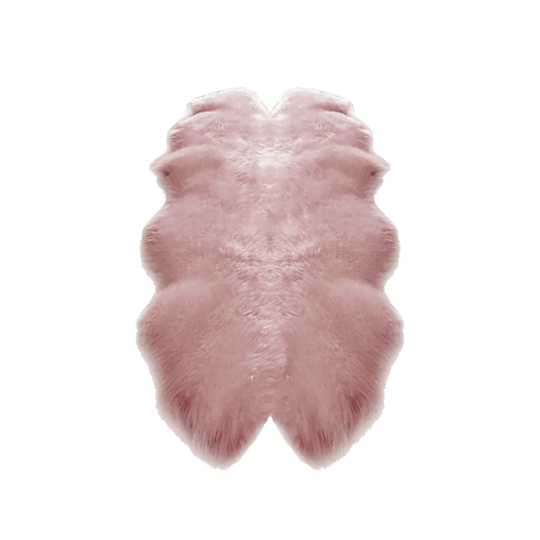 Ullin Handmade Shag Cowhide Pink Rug