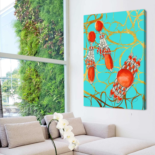 Namasta with My Jewerly by Jodi - Wrapped Canvas Painting Print