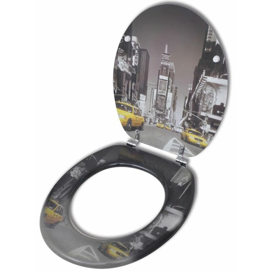 Toilet Seat with mdf Lid New York Design VDTD03998
