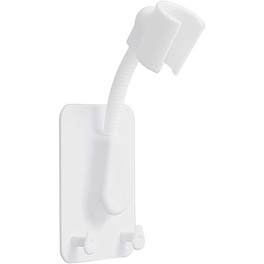 Shower Head Holders, No Drilling, 360 ° Adjustable, Bathroom Accessories Shower Head Holder, White