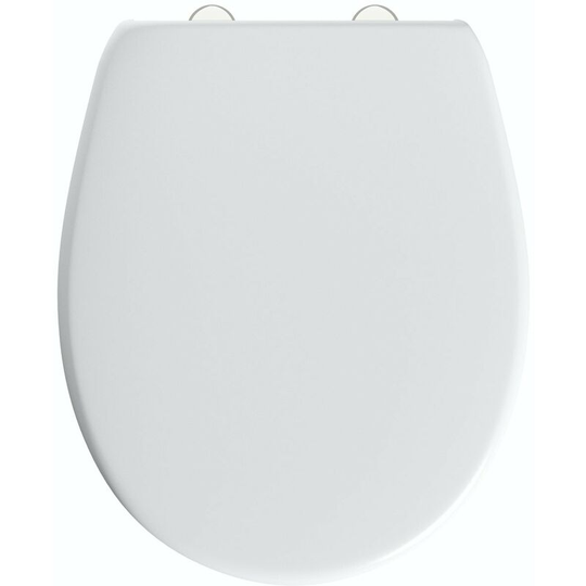 Universal Thermoset Top Fix Seat with Stainless Steel Soft Close and Lift Off - White - Accents