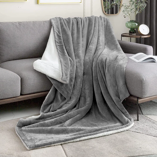 Revesible Sherpa Fleece Blanket