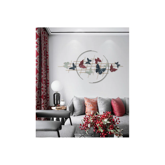 Flying Butterflies on Grid Wall Décor