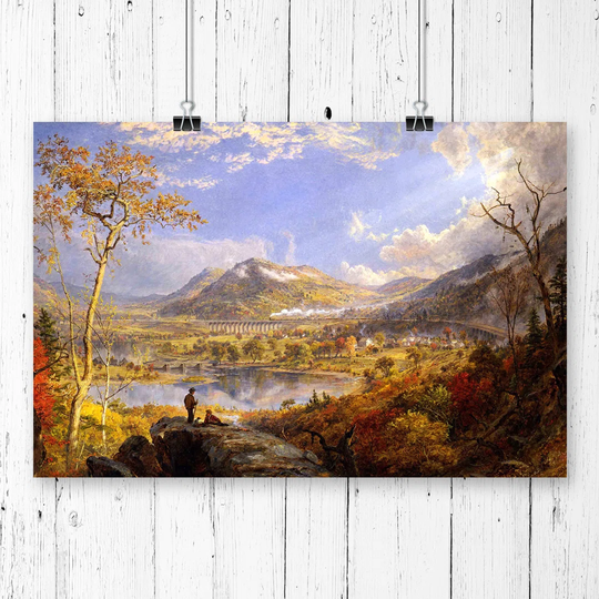 'Starrucca Viaduct, Pennsylvania' by Jasper Francis Cropsey Graphic Art