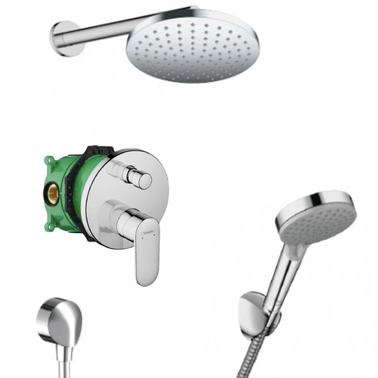 Vernis Blend All-In-1 Shower Set Thermostatic Shower with Dual Shower Head