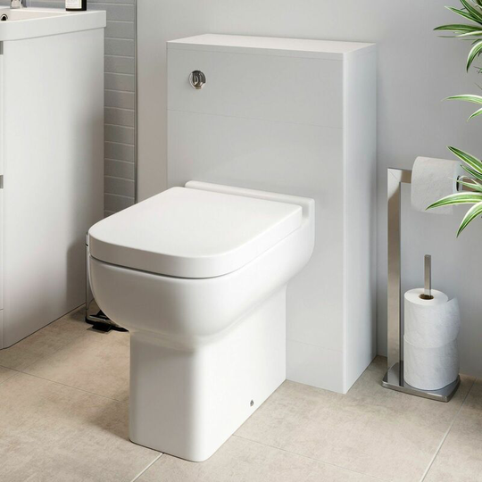 Regis - Modern Bathroom Toilet Unit Concealed Cistern btw Soft Close Seat White Amelie - White