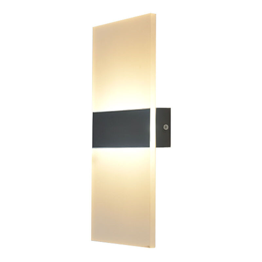 12W led Indoor Wall Light Simple Gray Brush Design Glass Wall Lamp for Bedroom Living Room Bathroom 29CM, Betterlife